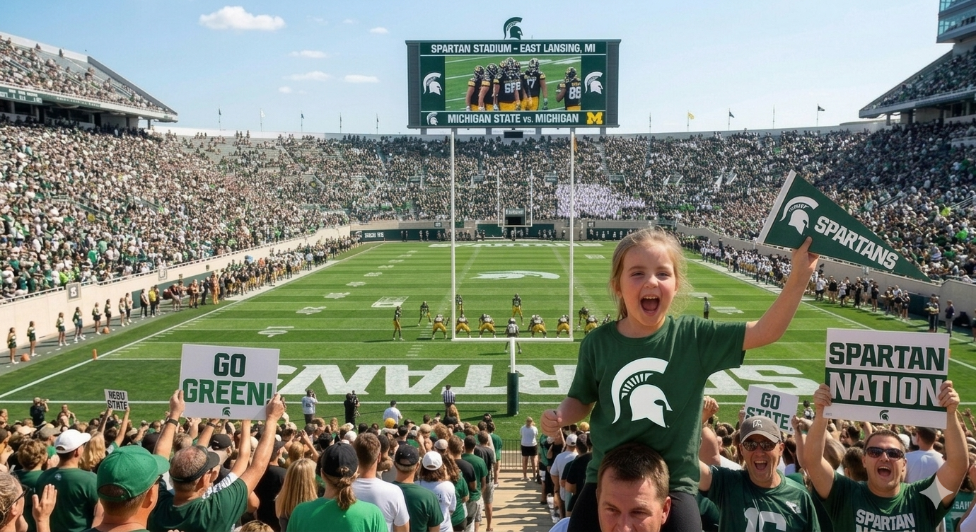 🏈 Passing Down the Tradition: Raising the Next Generation of Spartan Fans
