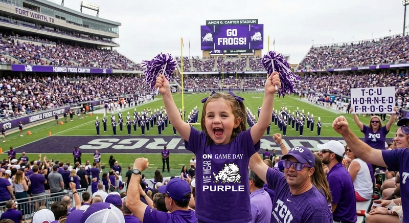 🏈 Passing Down the Tradition: Raising the Next Generation of Horned Frog Fans