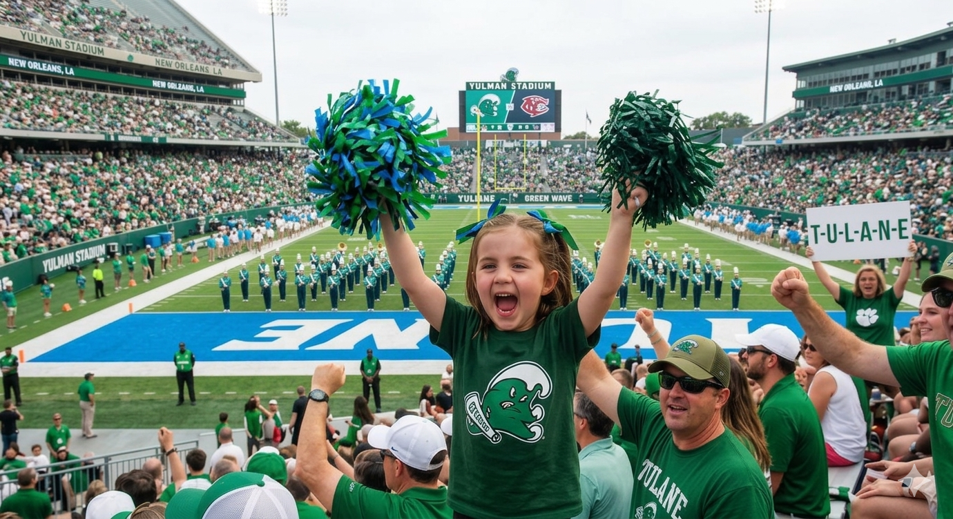 🏈 Passing Down the Tradition: Raising the Next Generation of Tulane Green Wave Fans