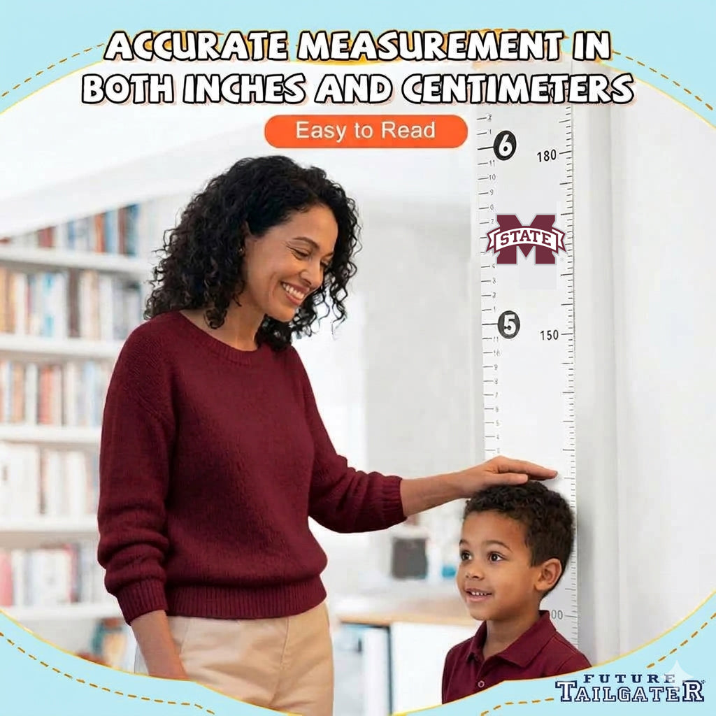Mississippi State Bulldogs Baby Height Growth Chart for Kids