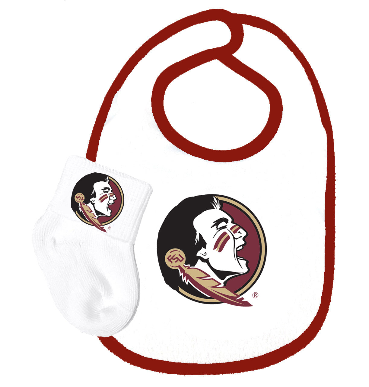 Florida State Seminoles Baby Bib and Socks Set