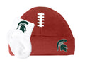 Michigan State Spartans Baby Brown Football Cap and Socks Set 0-9 Months