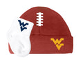 West Virginia Mountaineers Baby Brown Football Cap and Socks Set 0-9 Months