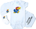 Kansas Jayhawks 3 Piece Baby Gift Set
