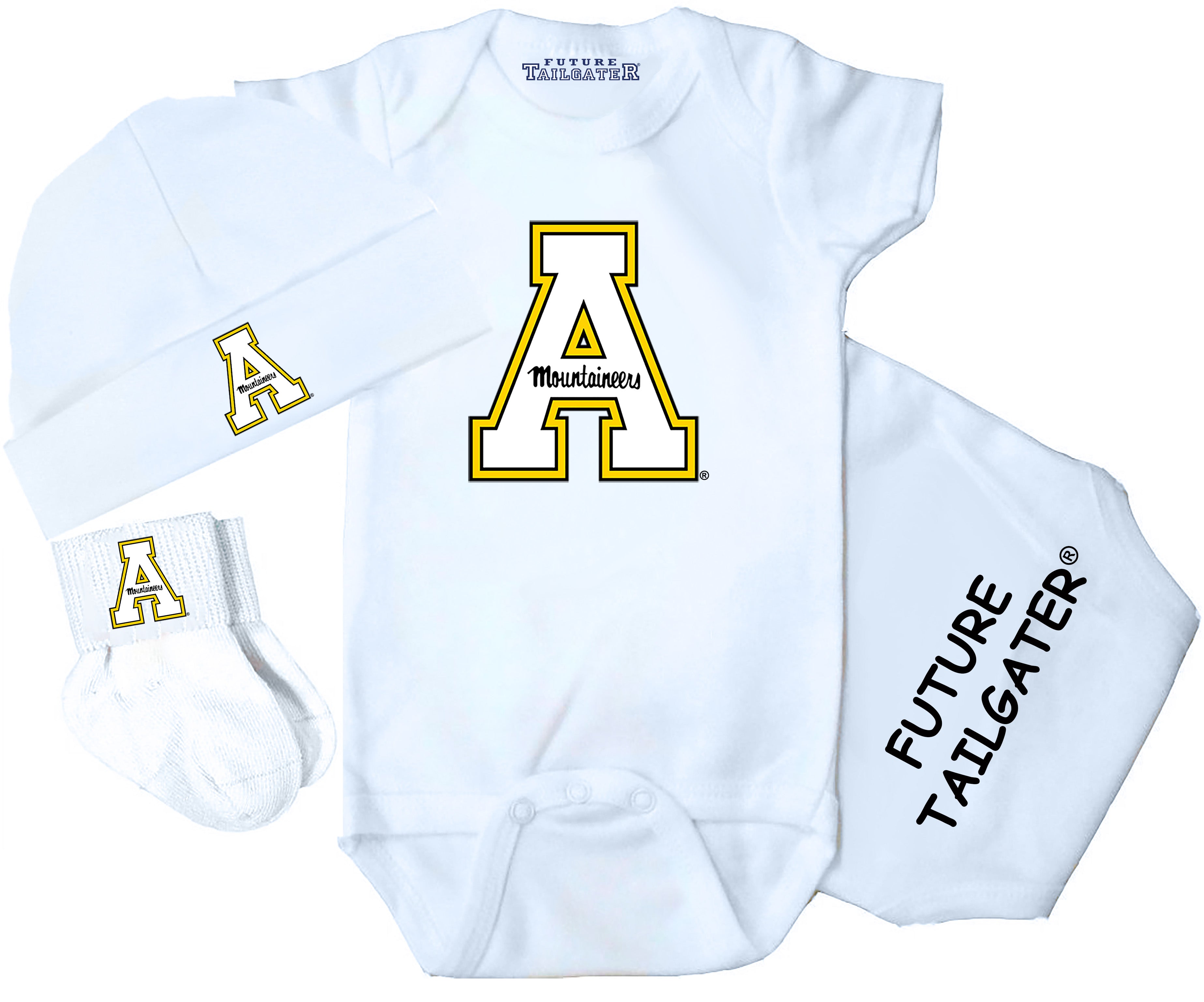 Appalachian State Mountaineers 3 Piece Baby Gift Set