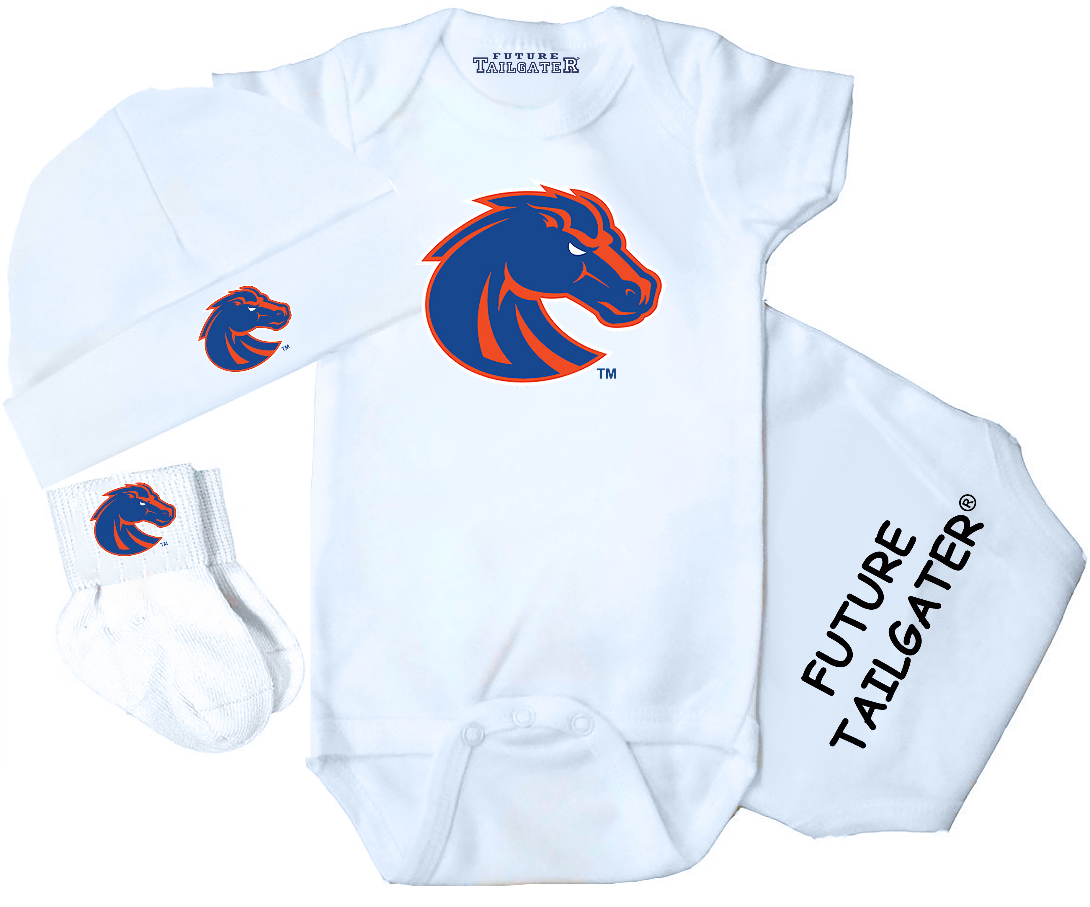 Boise State Broncos 3 Piece Baby Gift Set