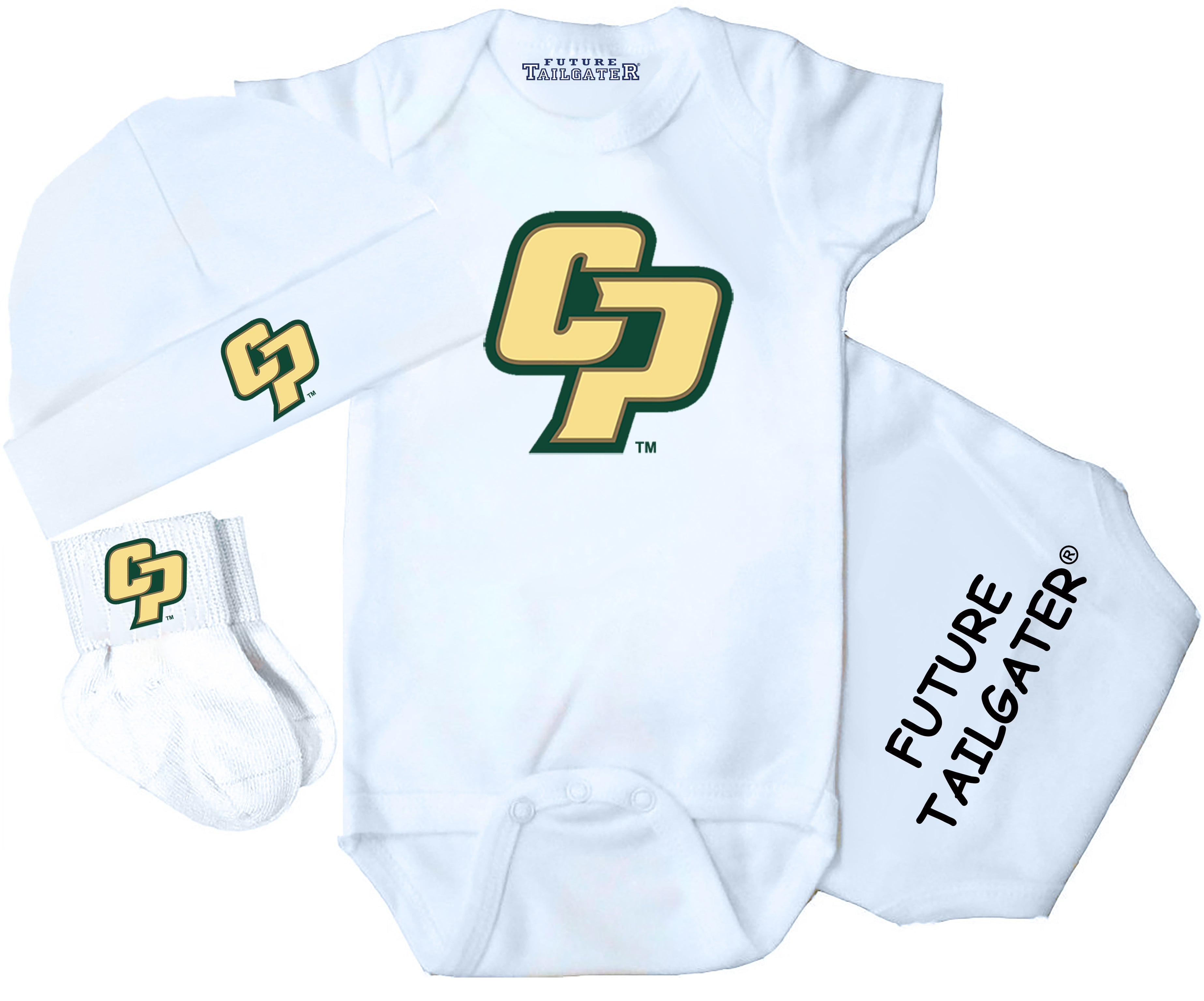Cal Poly Mustangs 3 Piece Baby Gift Set