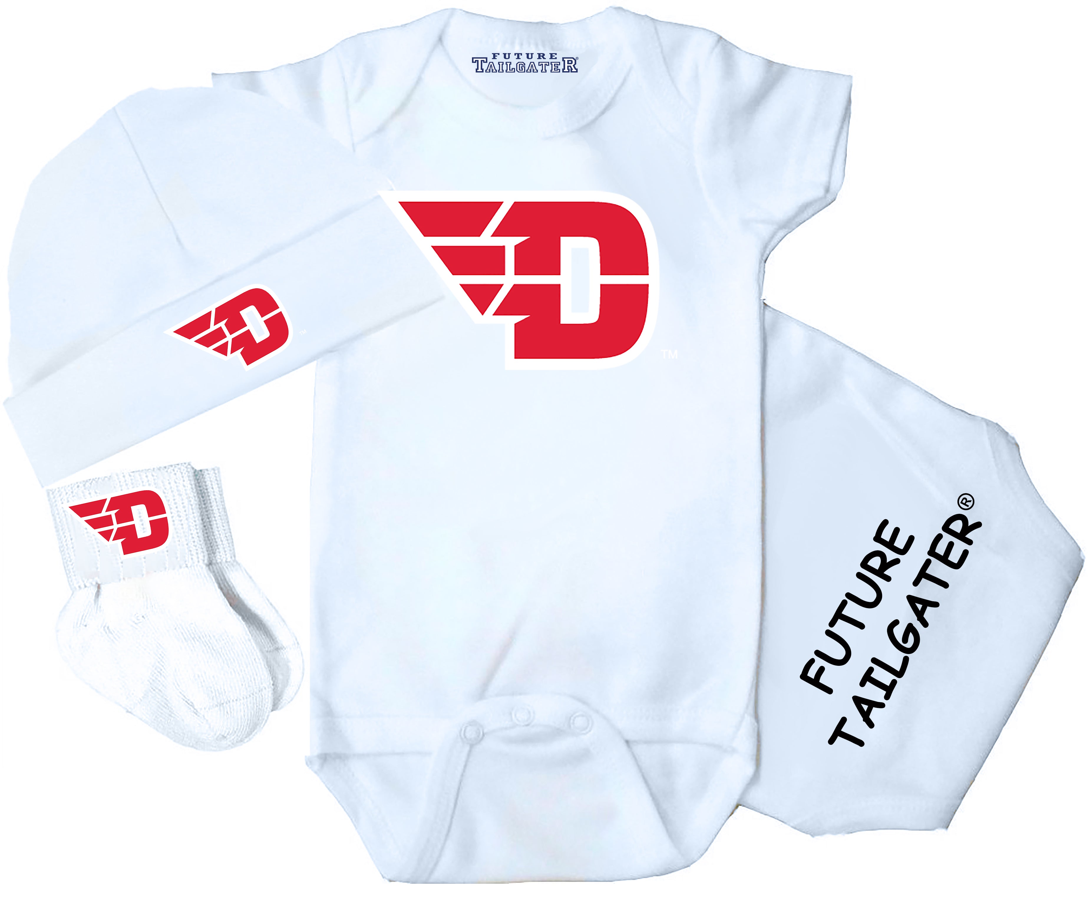 Dayton Flyers 3 Piece Baby Gift Set