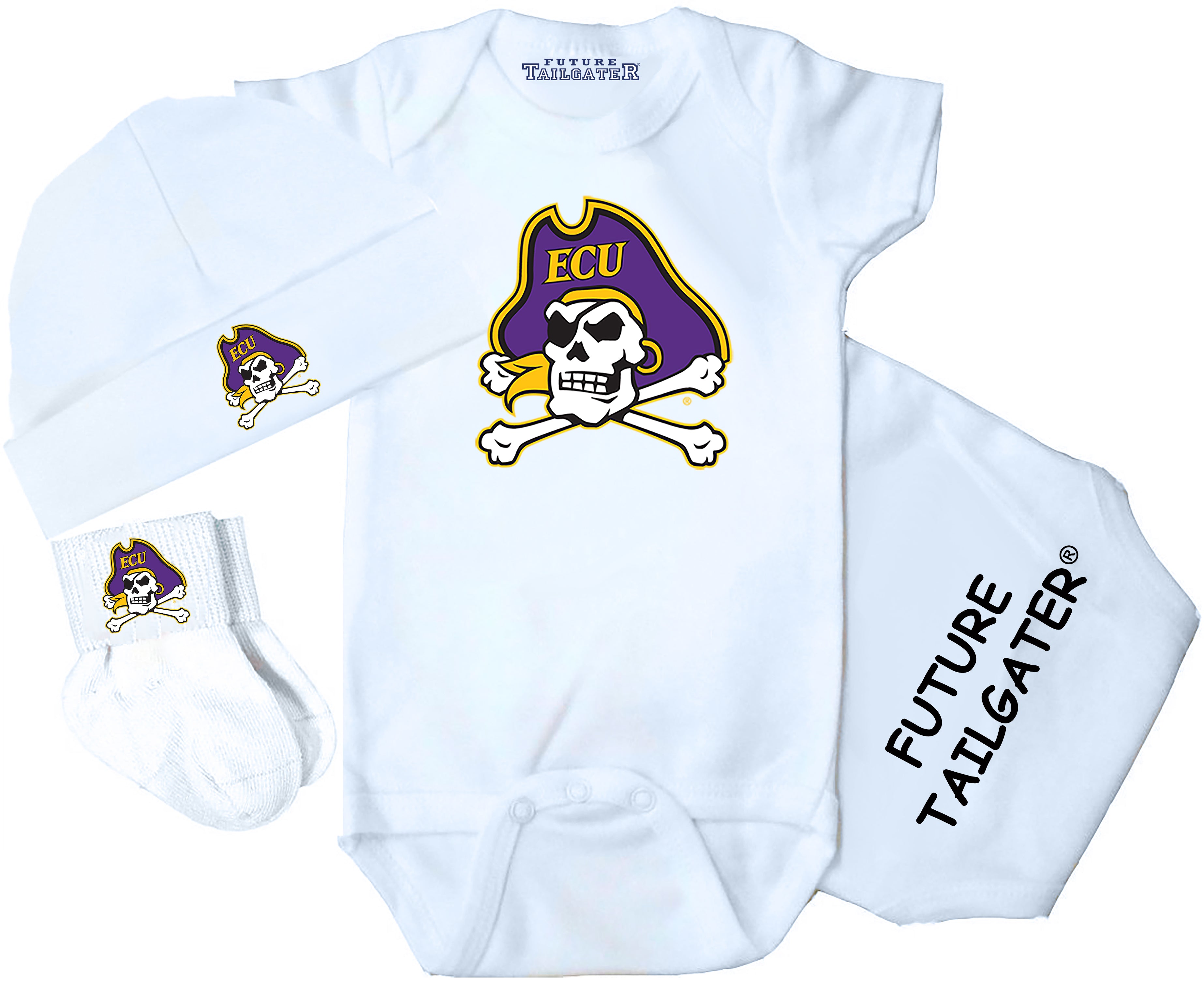ECU Pirates 3 Piece Baby Gift Set