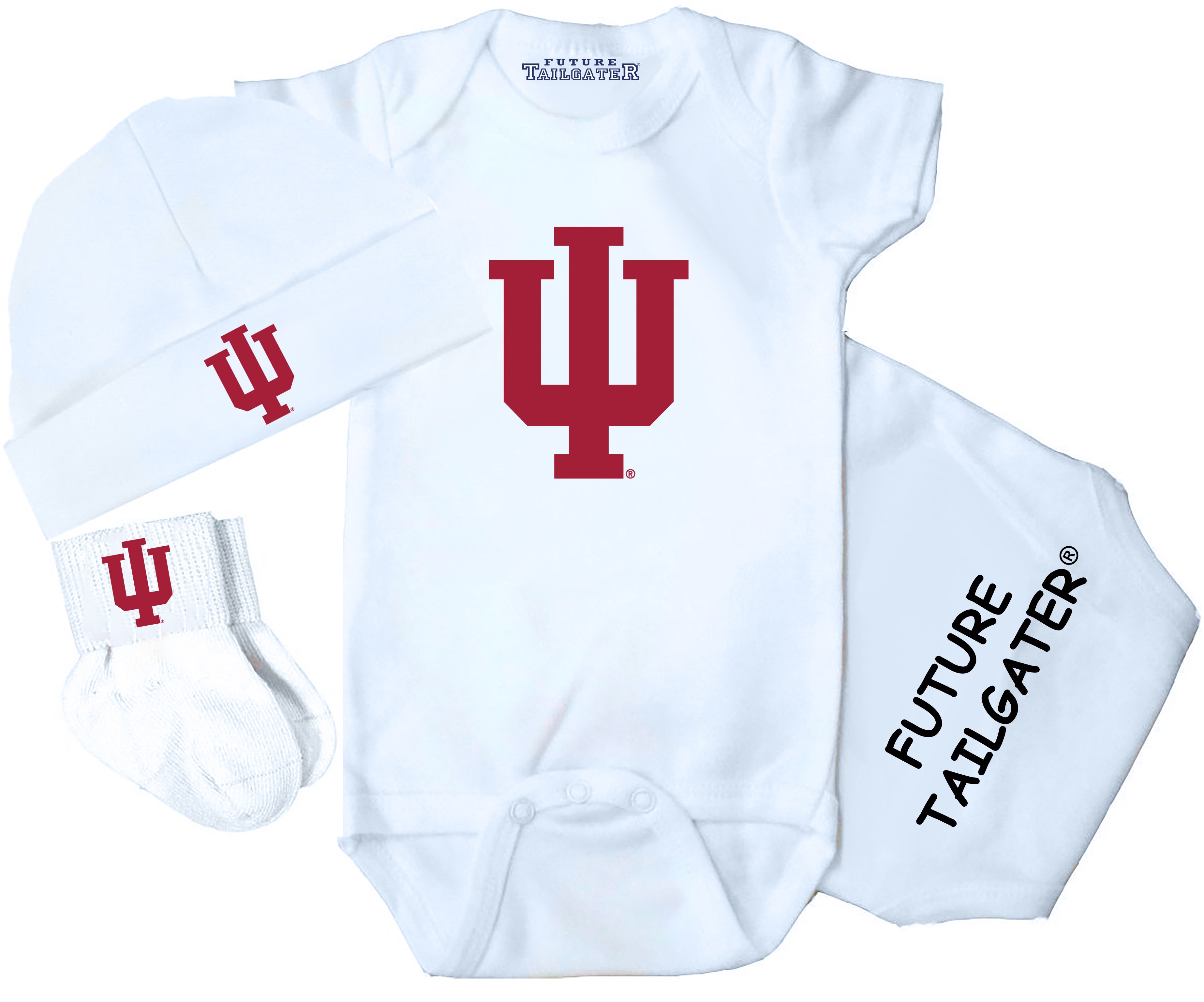 Indiana Hoosiers 3 Piece Baby Gift Set