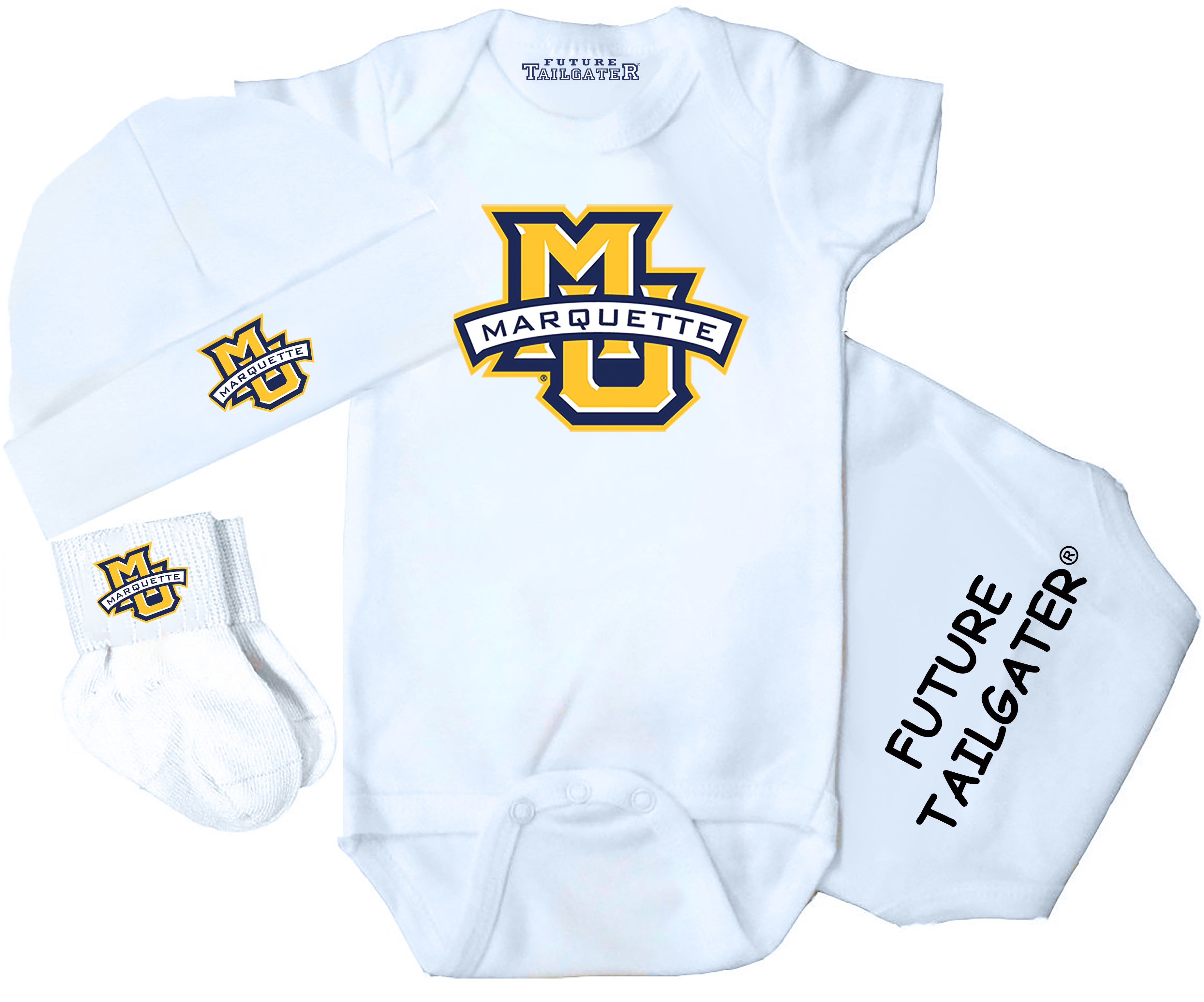 Marquette Golden Eagles 3 Piece Baby Gift Set