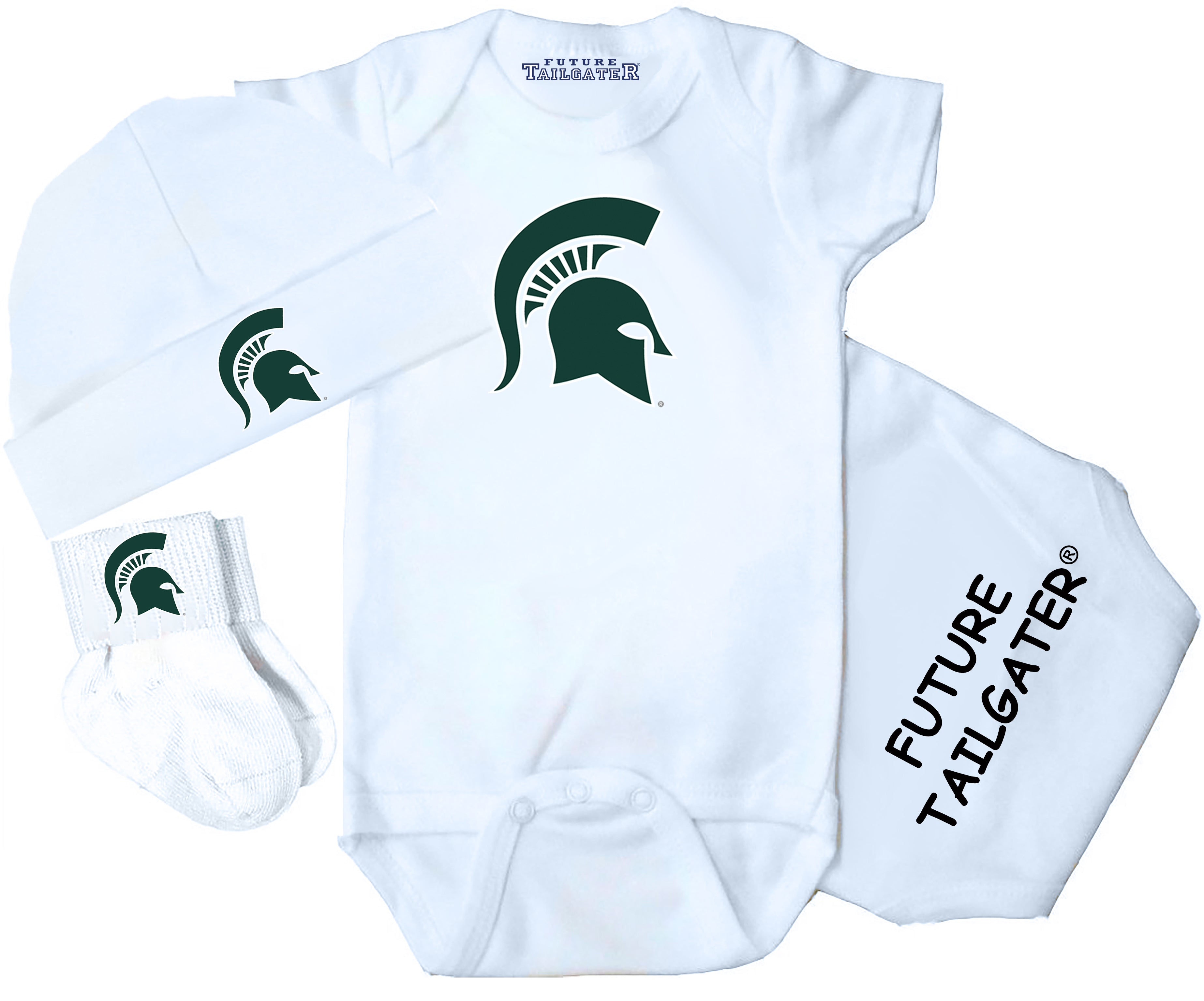Michigan State Spartans 3 Piece Baby Gift Set