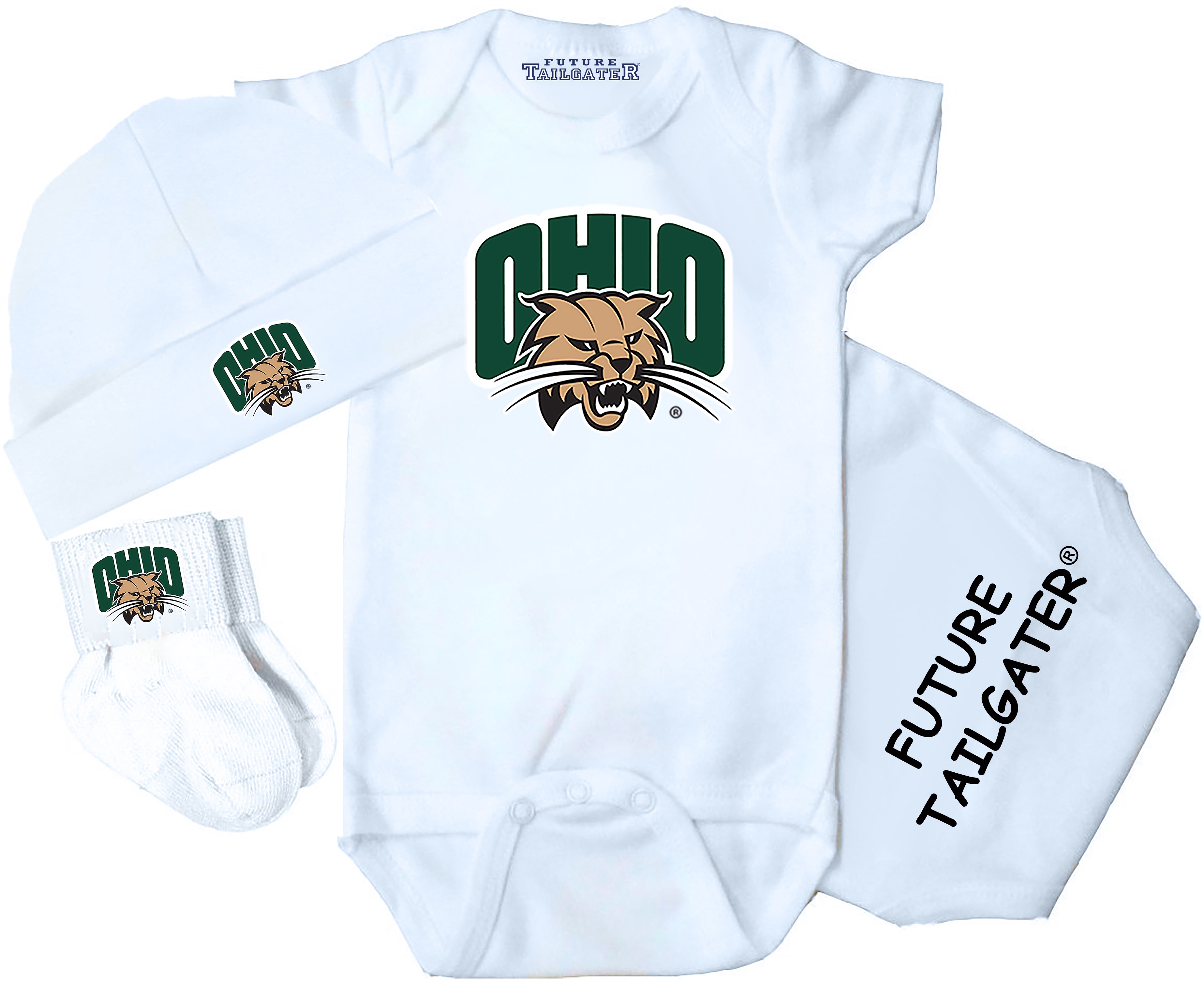 Ohio Bobcats 3 Piece Baby Gift Set