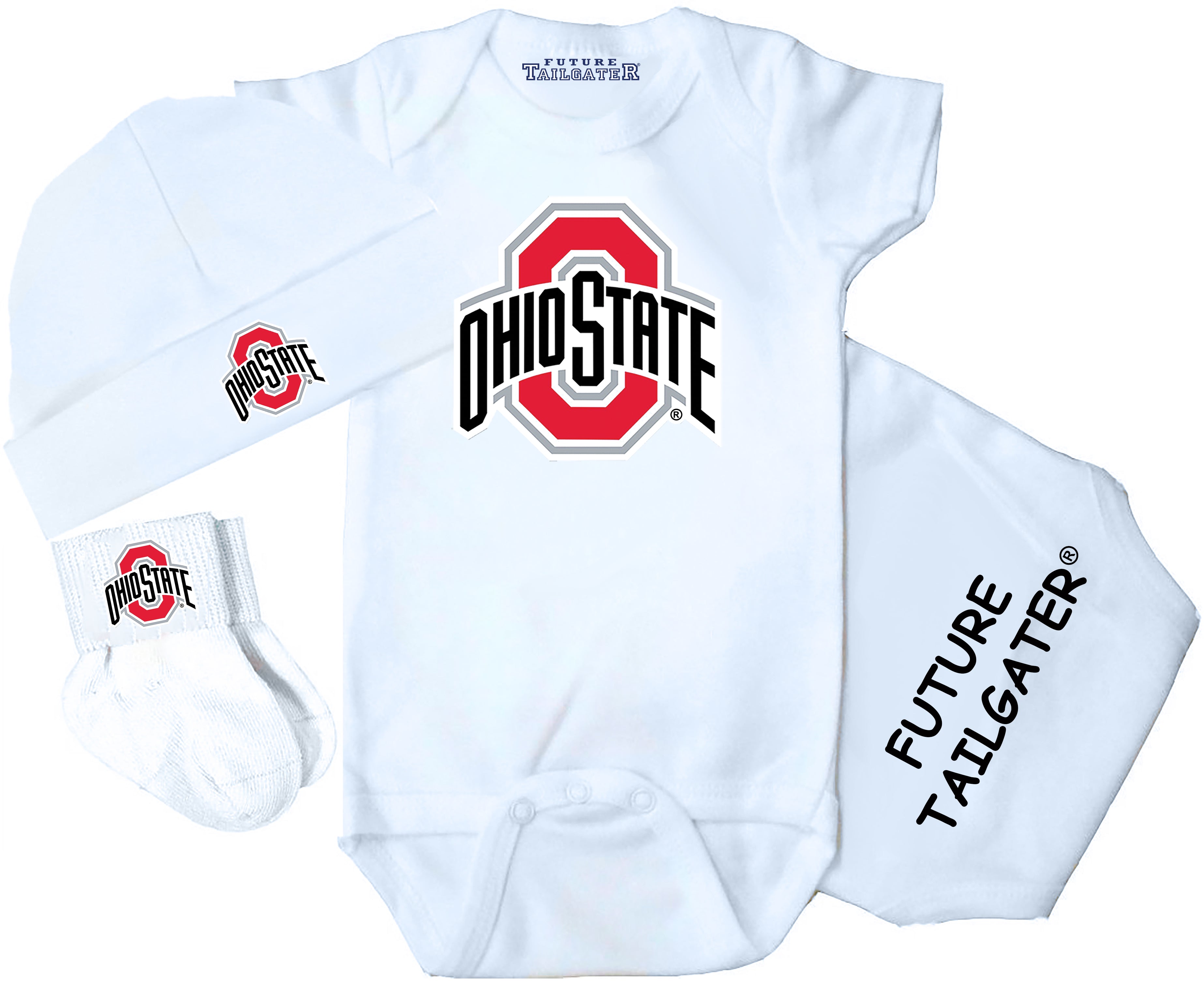 Ohio State Buckeyes 3 Piece Baby Gift Set
