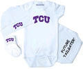 TCU Horned Frogs 3 Piece Baby Gift Set
