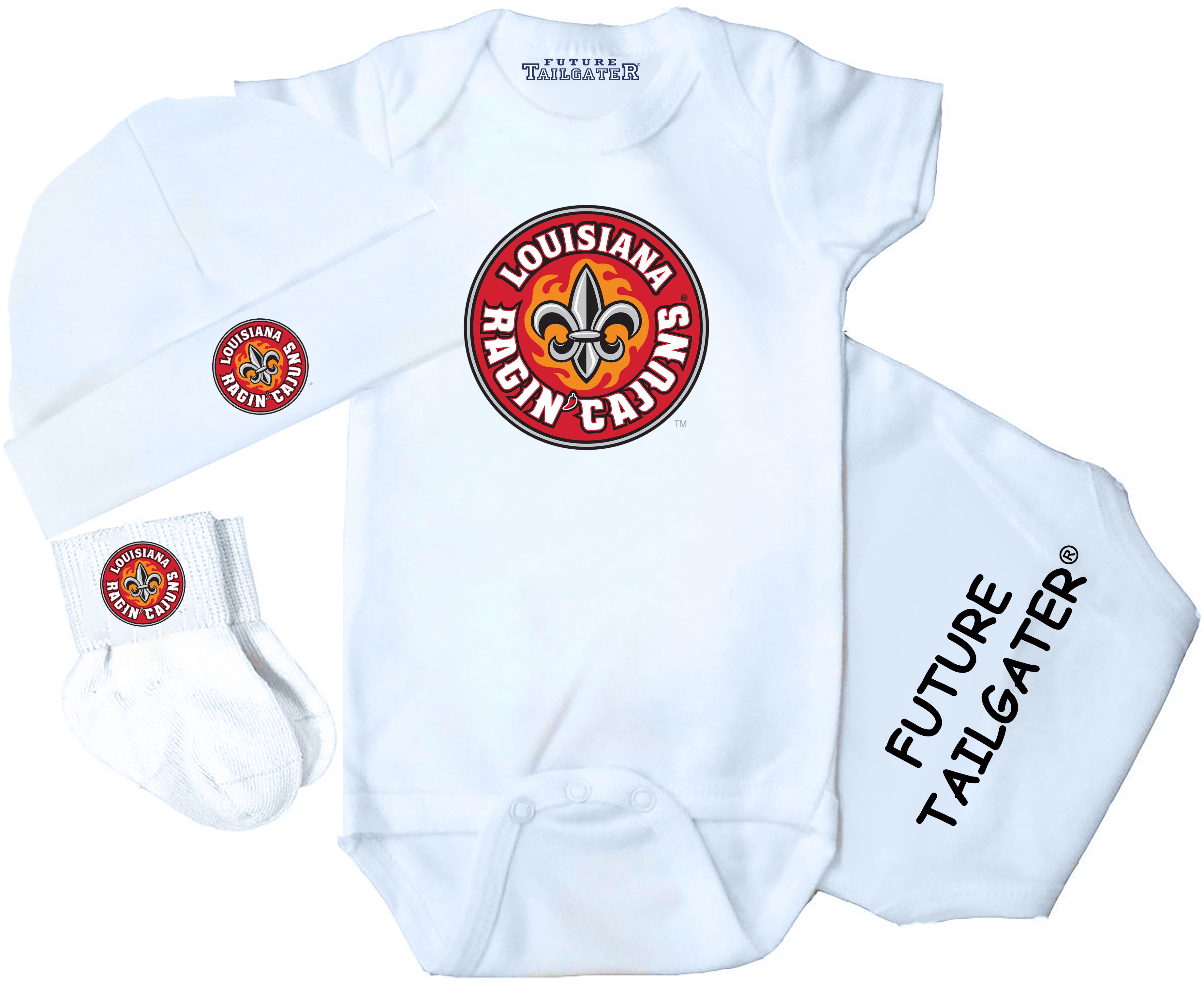 Louisiana Ragin' Cajuns 3 Piece Baby Gift Set