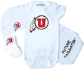 Utah Utes 3 Piece Baby Gift Set