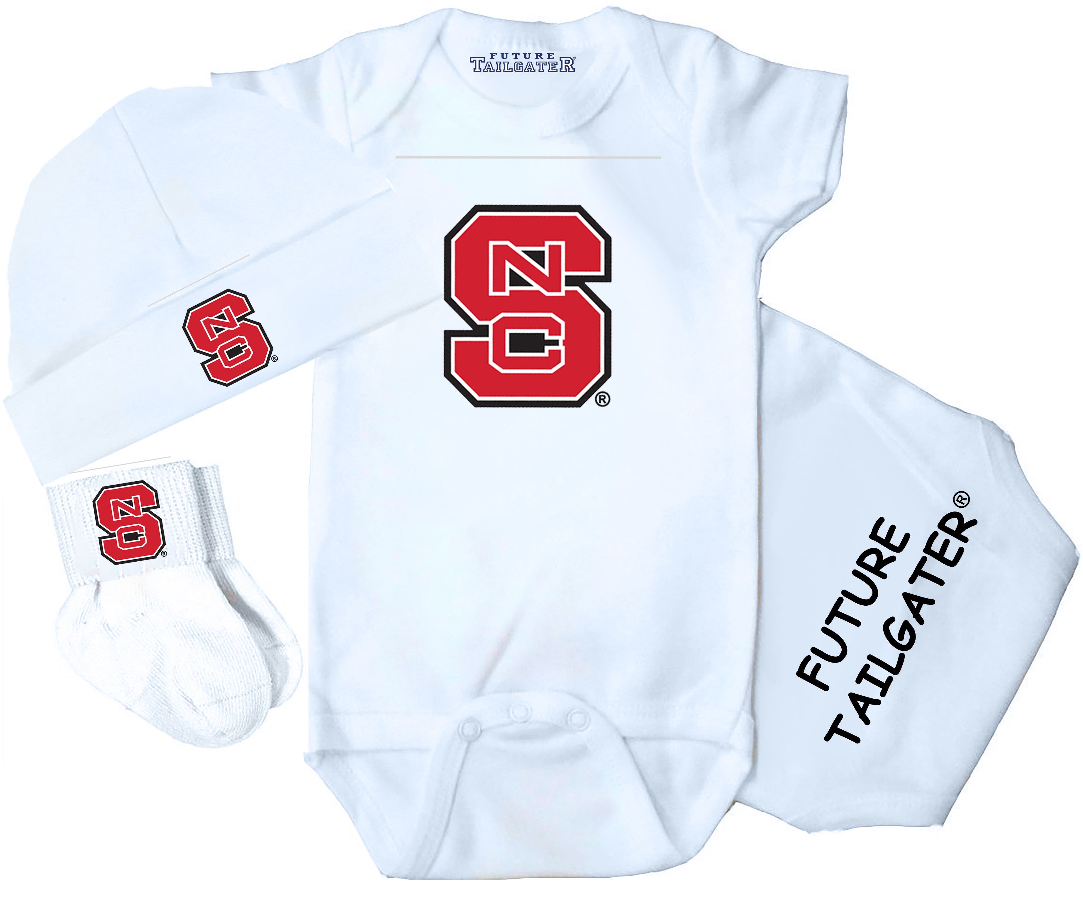 NC State Wolfpack 3 Piece Baby Gift Set