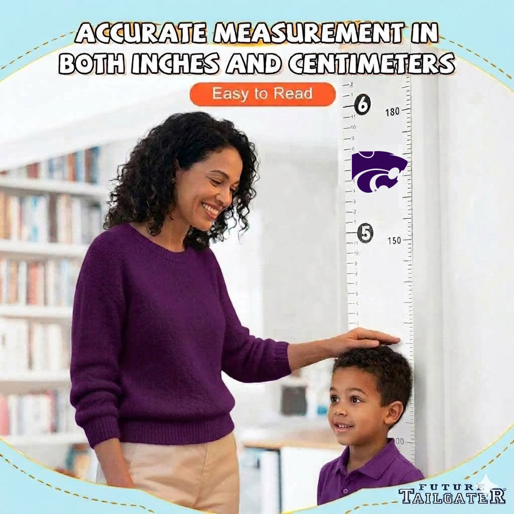 Kansas State Wildcats Baby Height Growth Chart for Kids