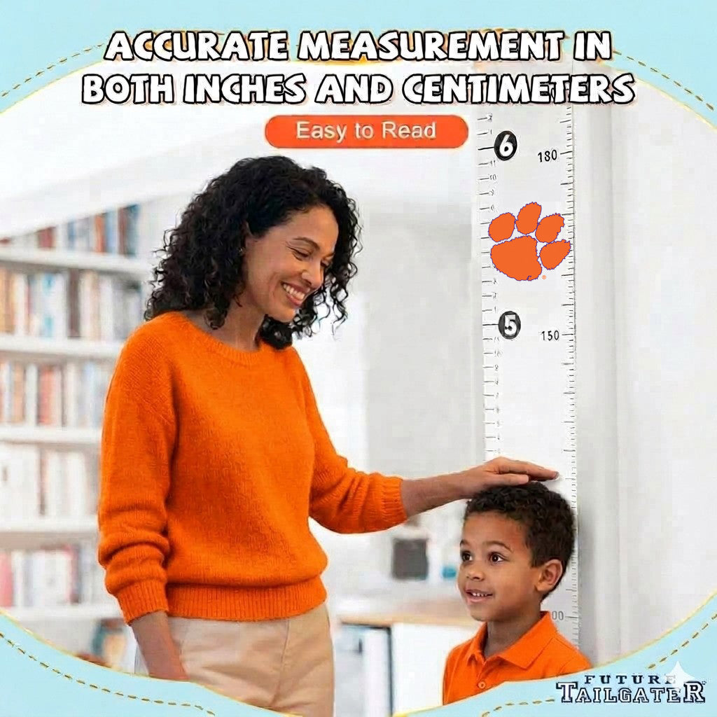Clemson Tigers Baby Height Growth Chart for Kids