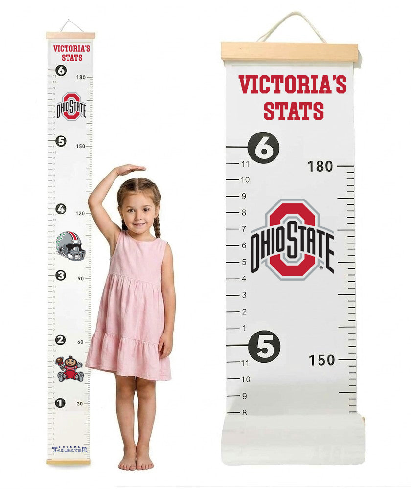 Ohio State Buckeyes Baby Height Growth Chart for Kids - Personalized
