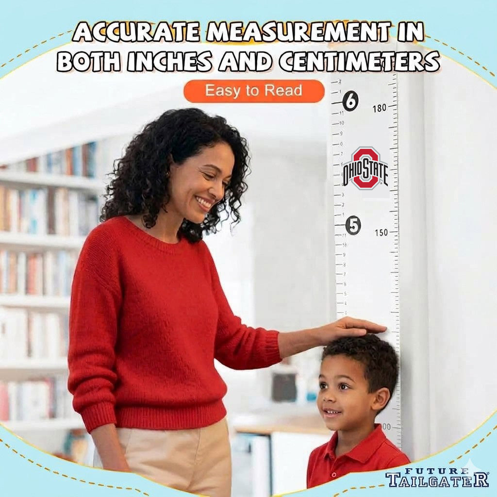 Ohio State Buckeyes Baby Height Growth Chart for Kids