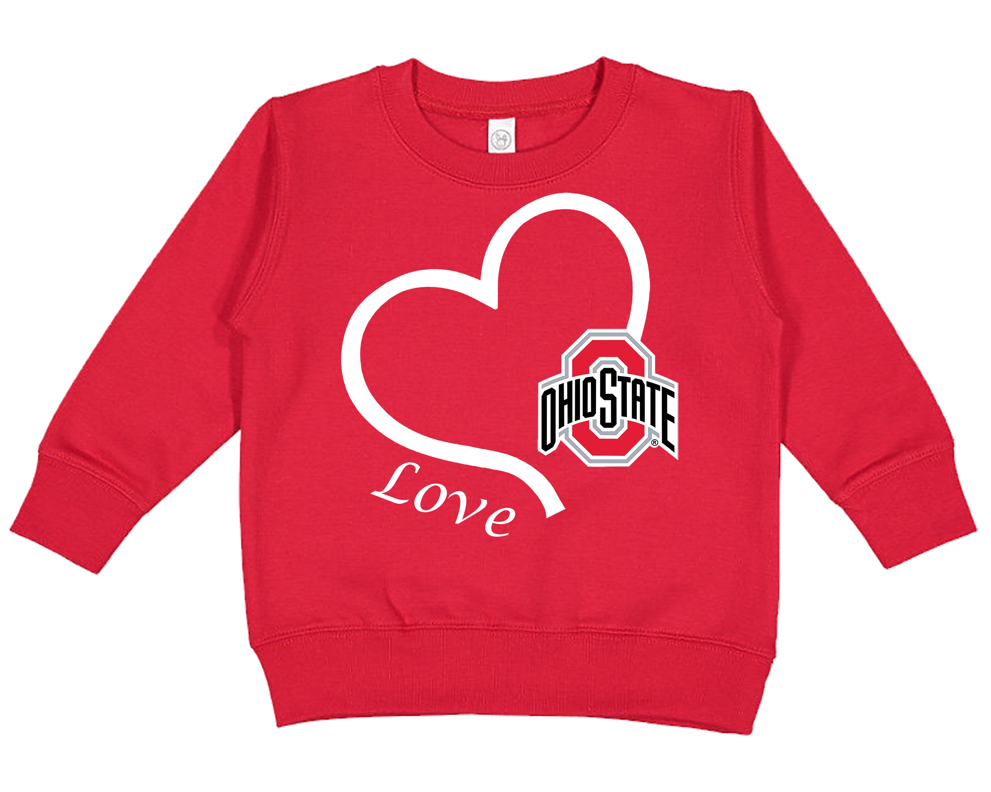 Ohio State Buckeyes Love Heart Baby/Toddler/Youth Sweatshirt