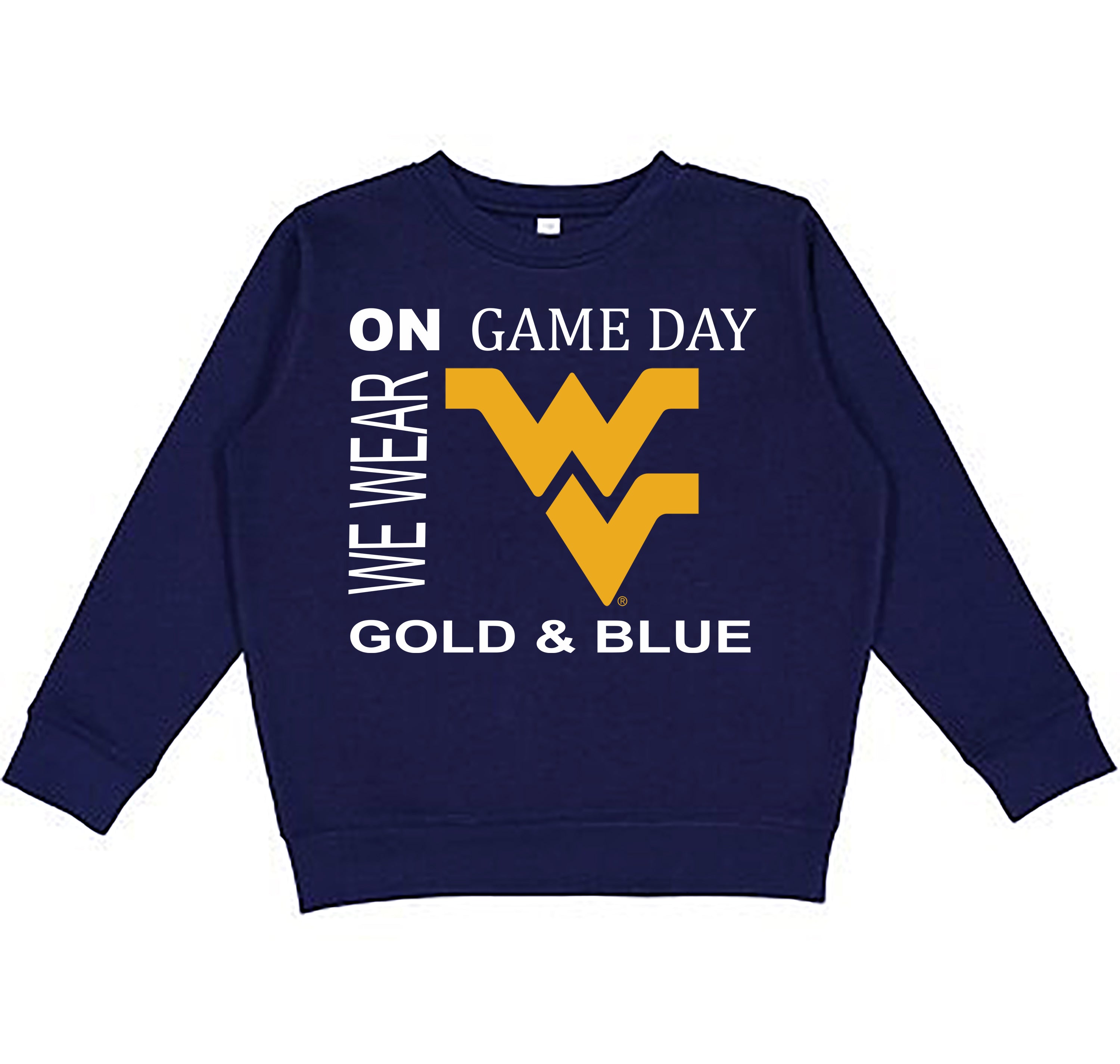 West Virginia Mountaineers On Game Day Baby/Toddler/Youth Sweatshirt