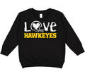 Iowa Hawkeyes DOODLE ART Baby/Toddler/Youth Sweatshirt