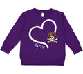 ECU Pirates Love Heart Baby/Toddler/Youth Sweatshirt