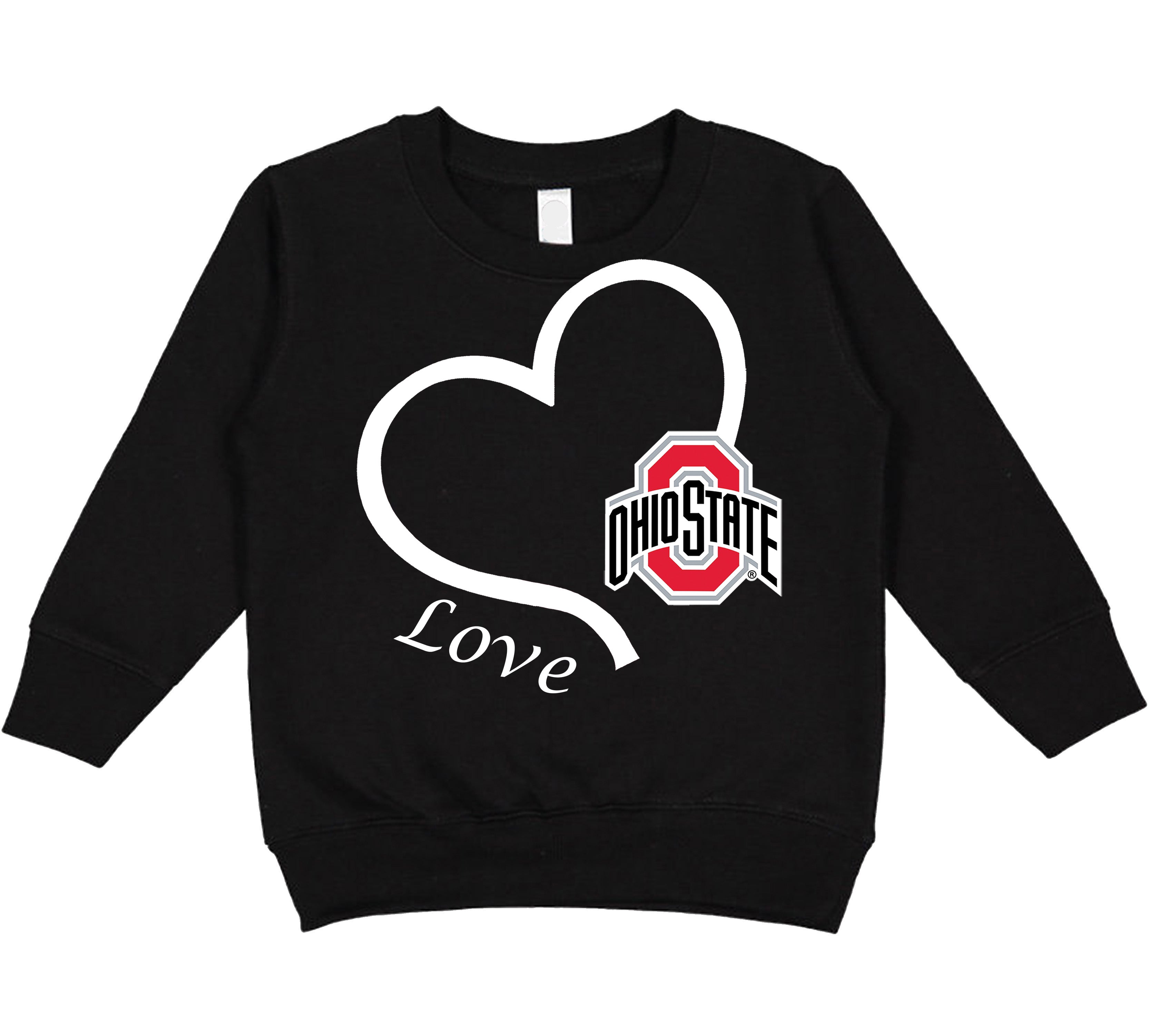 Ohio State Buckeyes Love Heart Baby/Toddler/Youth Sweatshirt