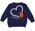 Syracuse Orange Love Heart Baby/Toddler/Youth Sweatshirt