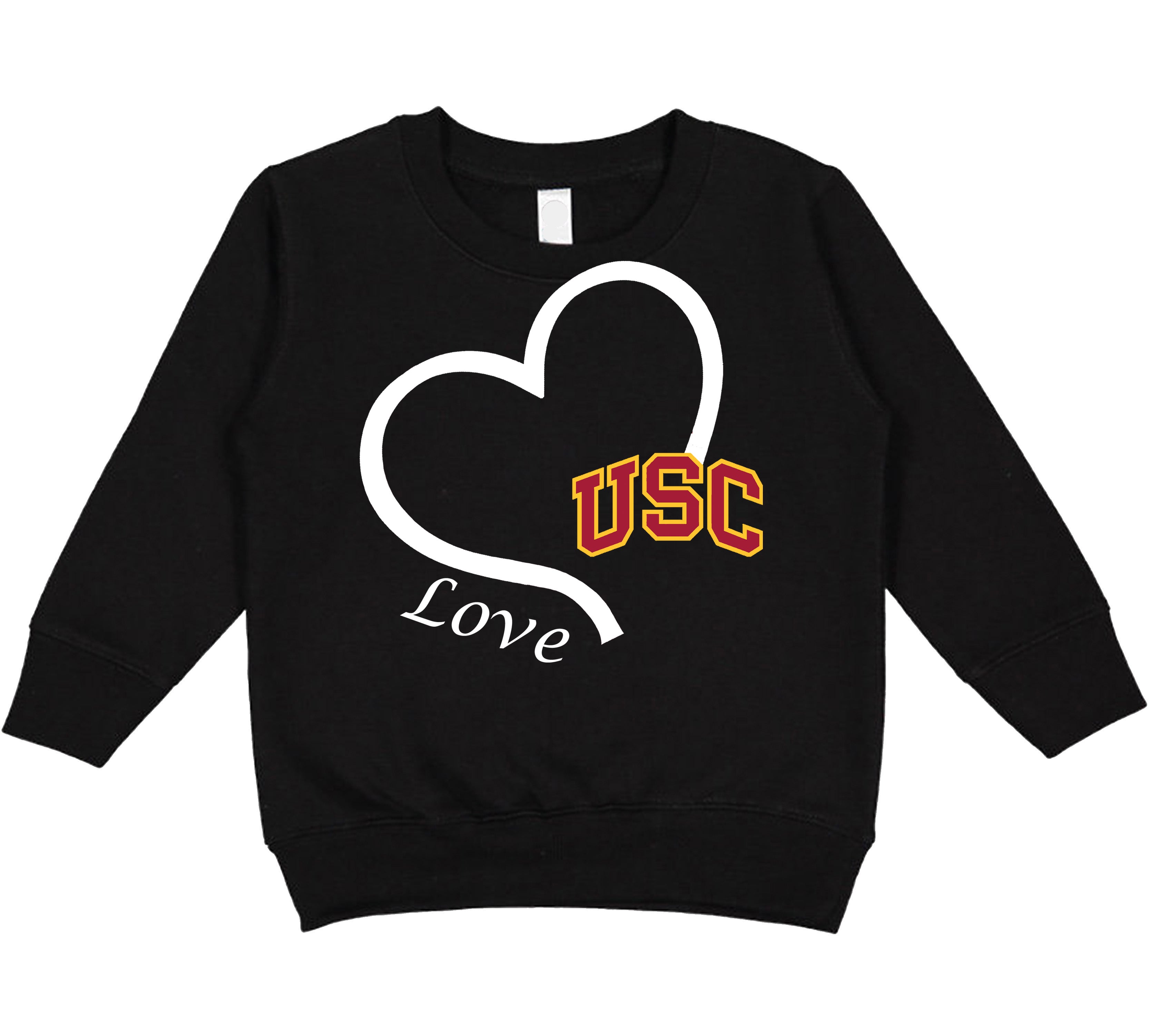 USC Trojans Love Heart Baby/Toddler/Youth Sweatshirt