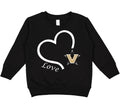 Vanderbilt Commodores Love Heart Baby/Toddler/Youth Sweatshirt