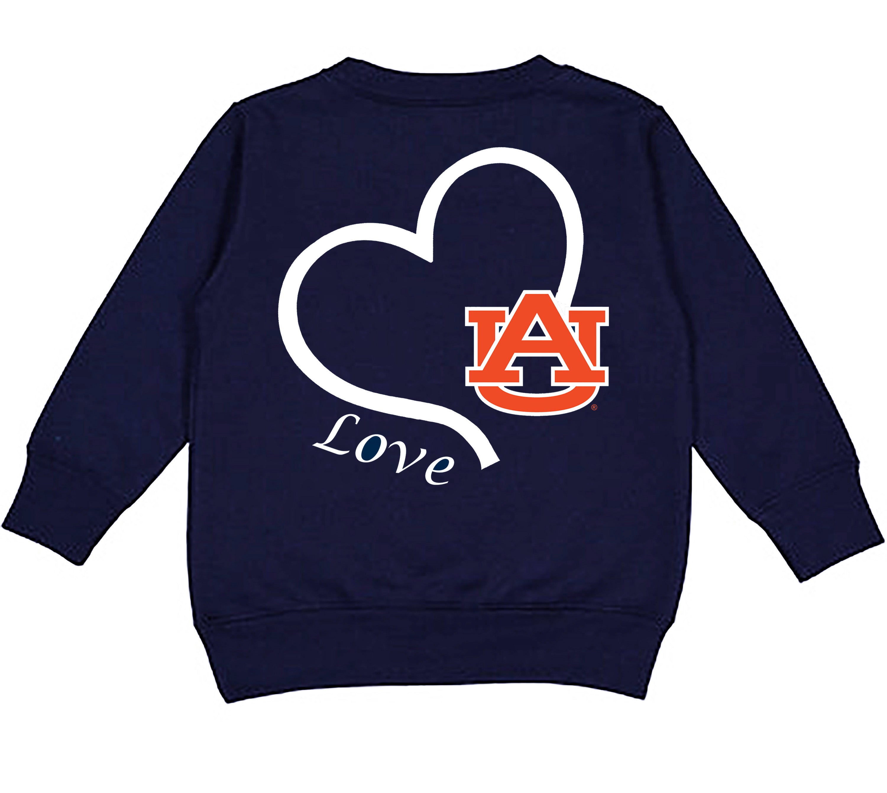 Auburn Tigers Love Heart Baby/Toddler/Youth Sweatshirt