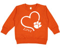 Clemson Tigers Love Heart Baby/Toddler/Youth Sweatshirt