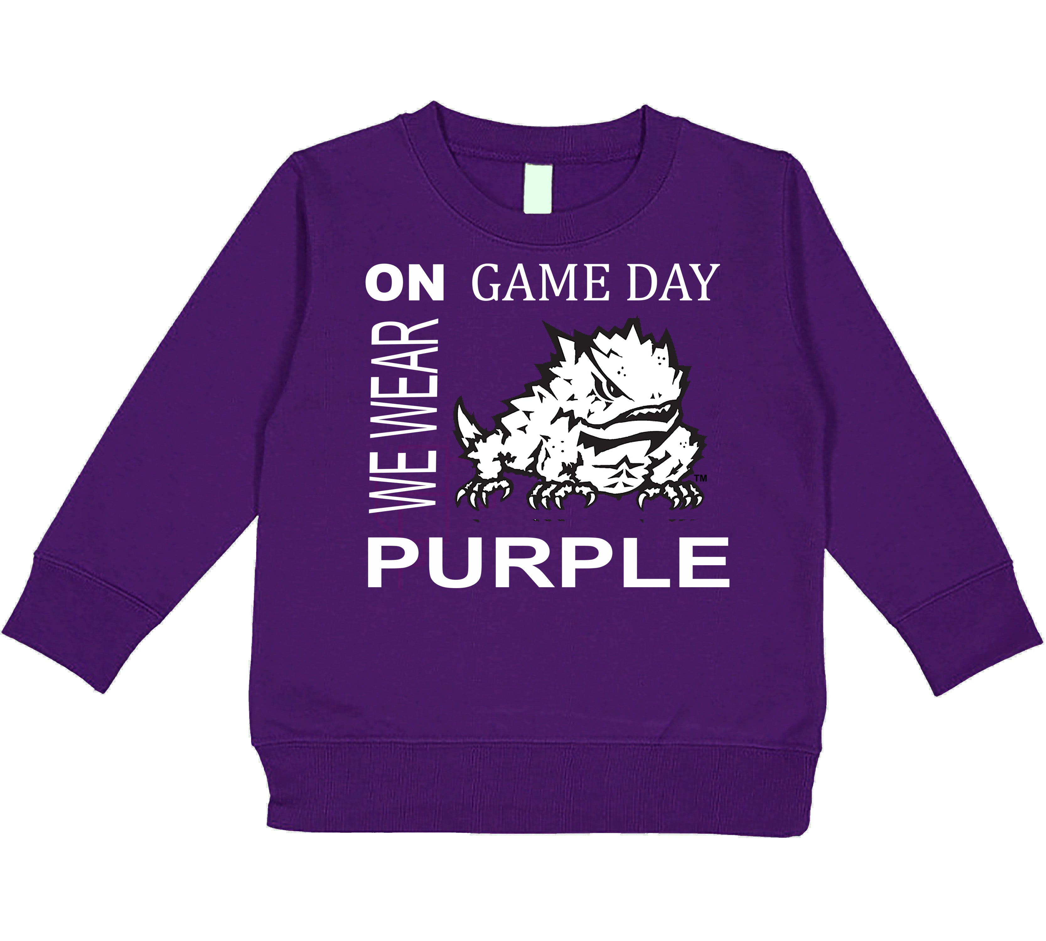 TCU Horned Frogs On Game Day Baby/Toddler/Youth Sweatshirt