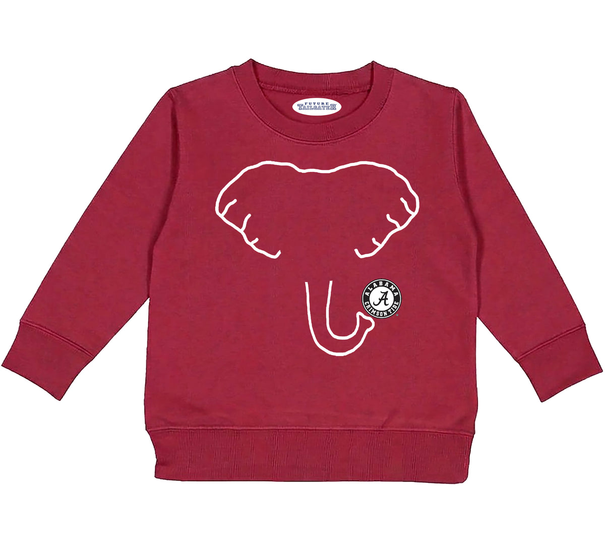 Alabama Crimson Tide Fanimals Elephant Baby/Toddler/Youth Sweatshirt