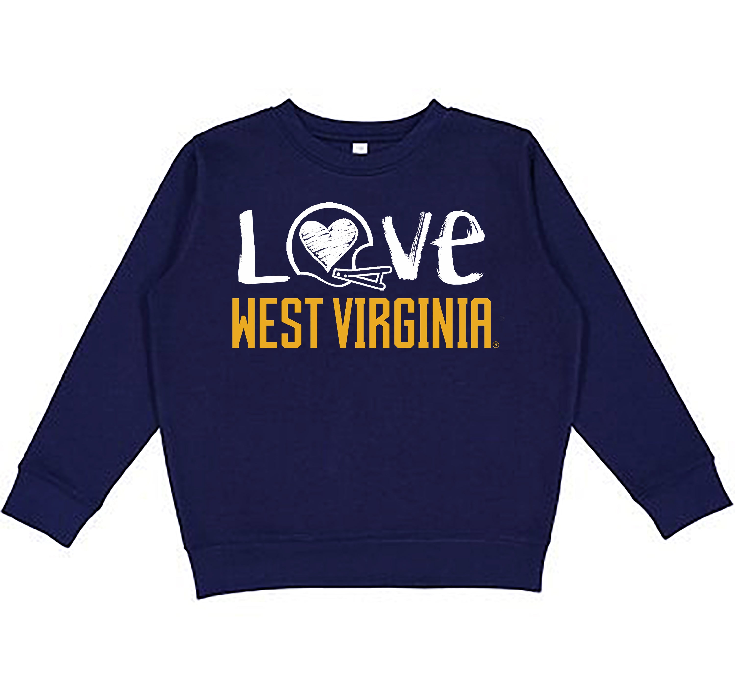 West Virginia Mountaineers DOODLE ART Baby/Toddler/Youth Sweatshirt