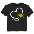 Iowa Hawkeyes Love Heart Baby/Toddler/Youth T-Shirt