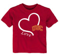 USC Trojans Love Heart Baby/Toddler/Youth T-Shirt