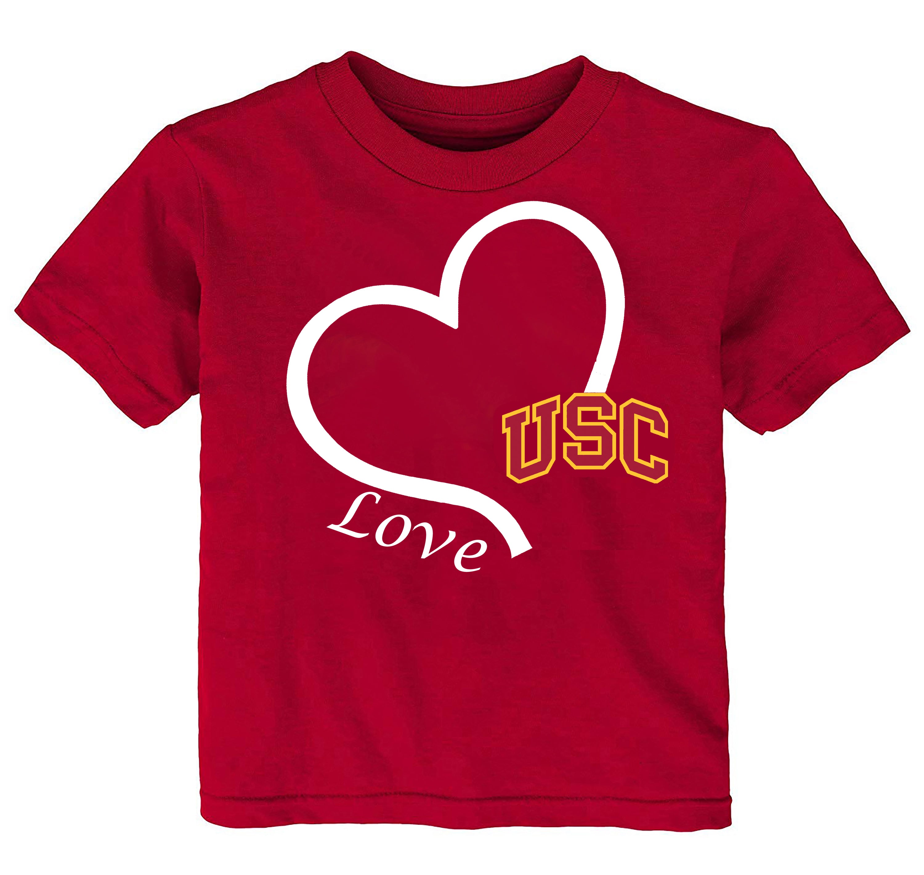 USC Trojans Love Heart Baby/Toddler/Youth T-Shirt