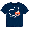 Auburn Tigers Love Heart Baby/Toddler/Youth T-Shirt