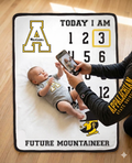 Appalachian State Mountaineers Baby Milestone Blanket