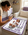 TCU Horned Frogs Baby Milestone Blanket