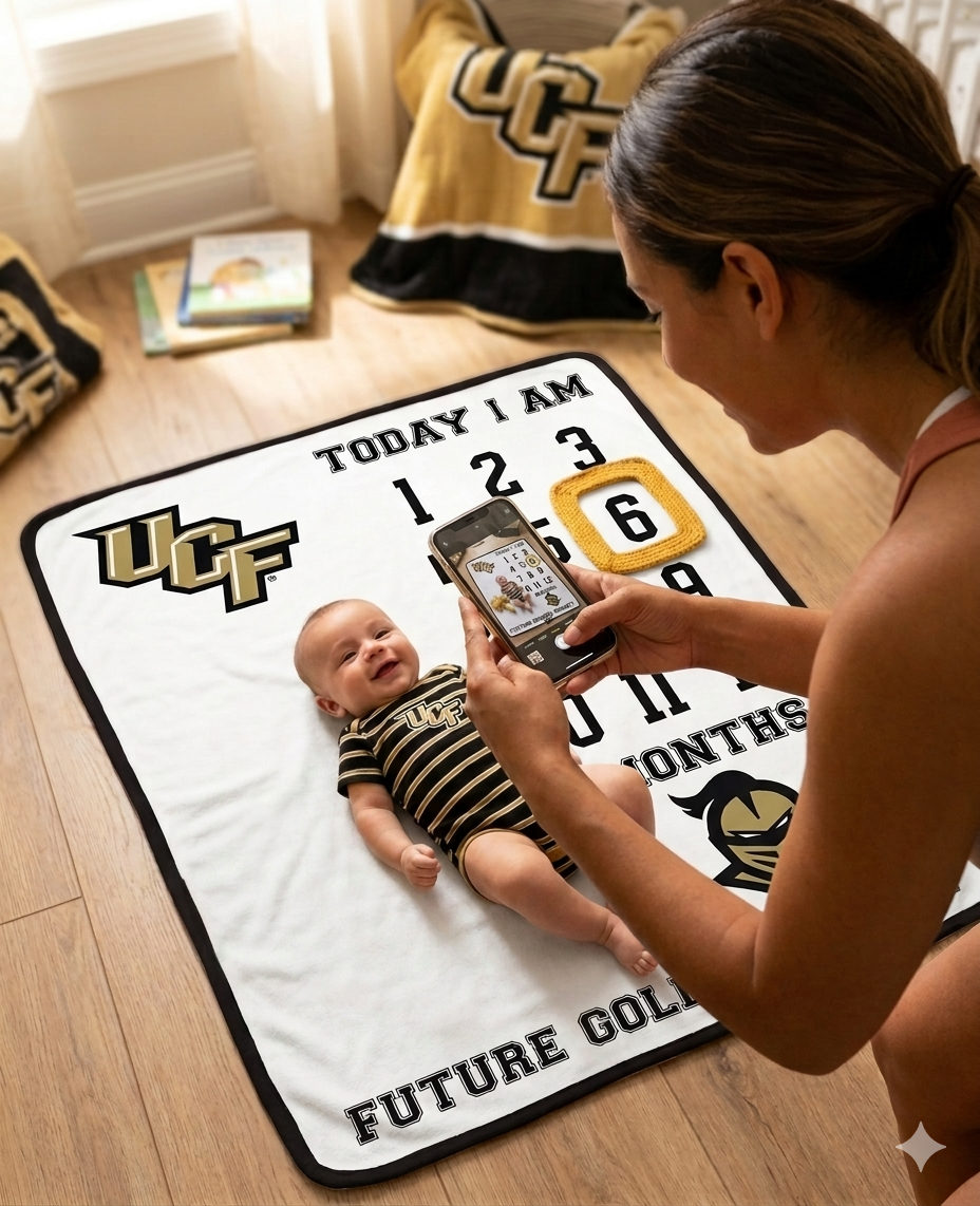 UCF Knights Baby Milestone Blanket