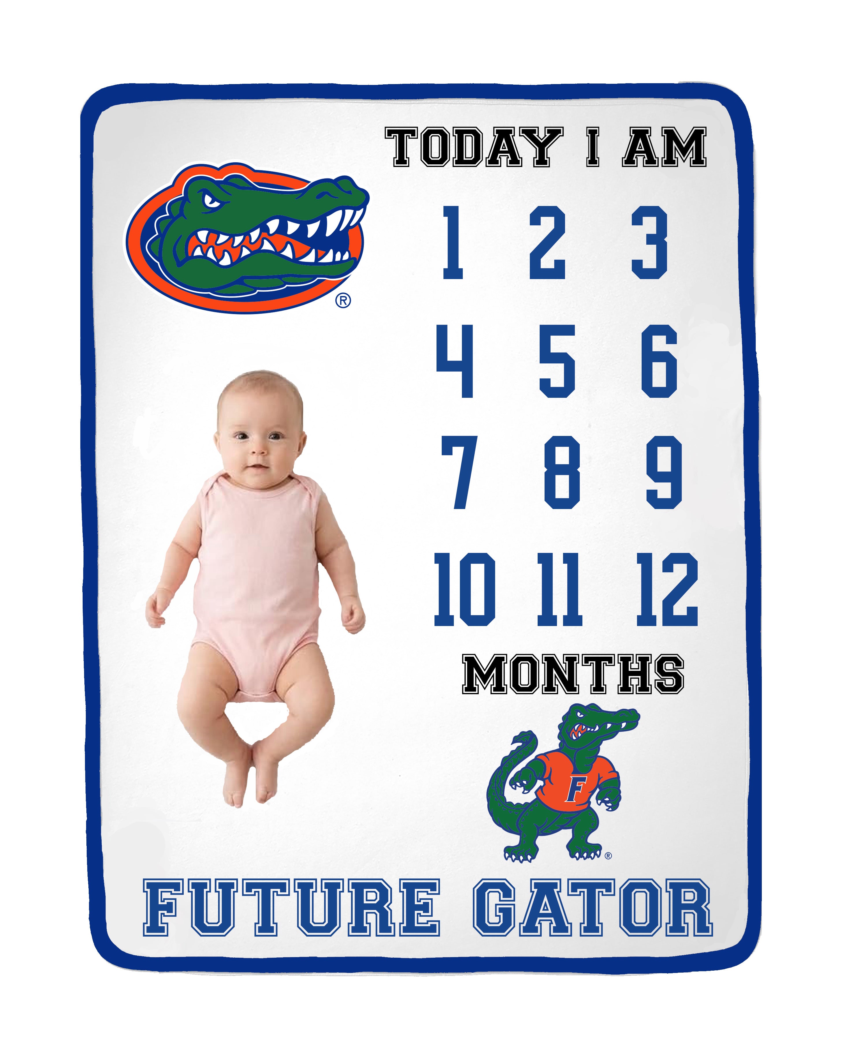 Florida Gators Baby Milestone Blanket