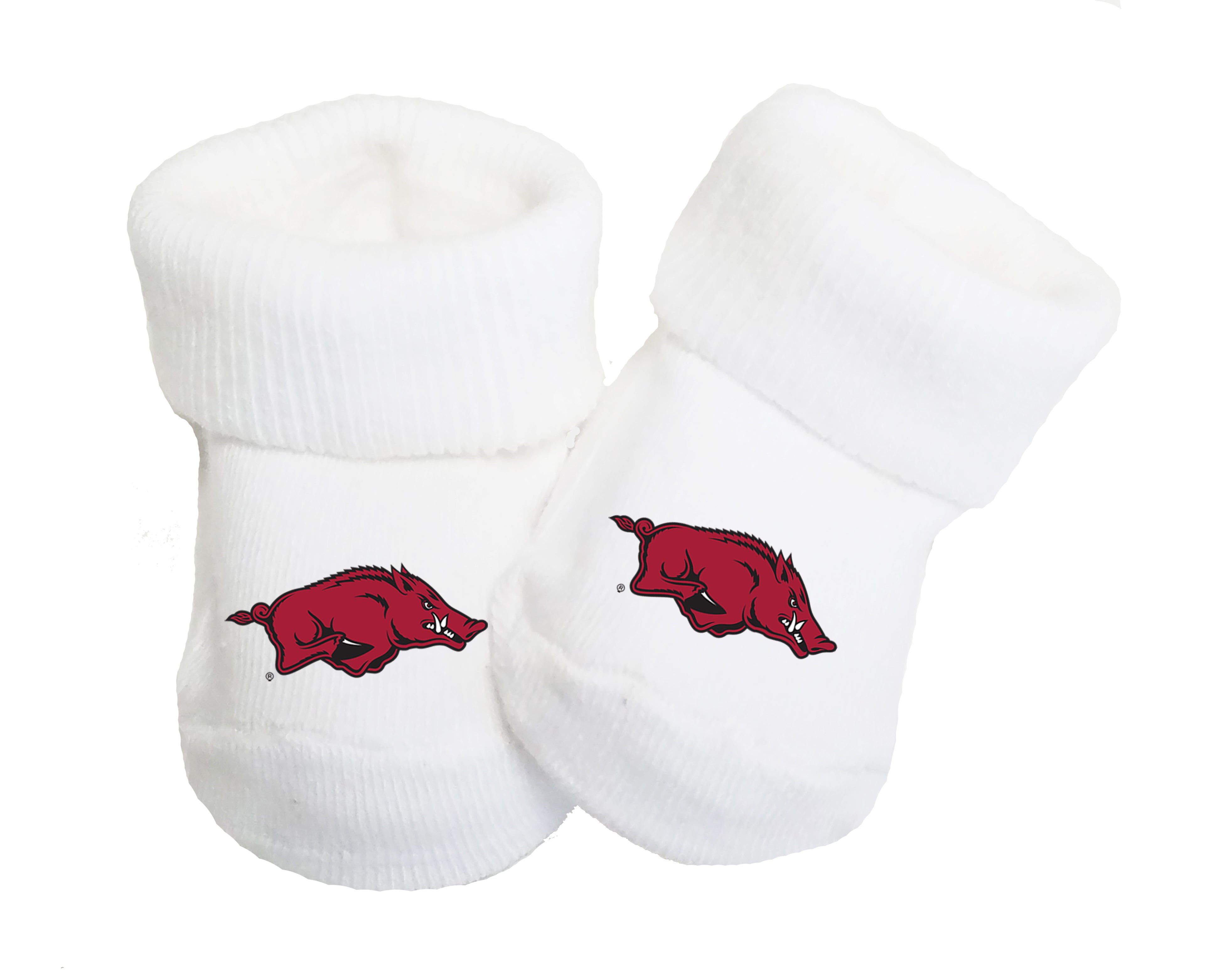 Arkansas Razorbacks Baby Toe Bootie Socks 0-9 Months