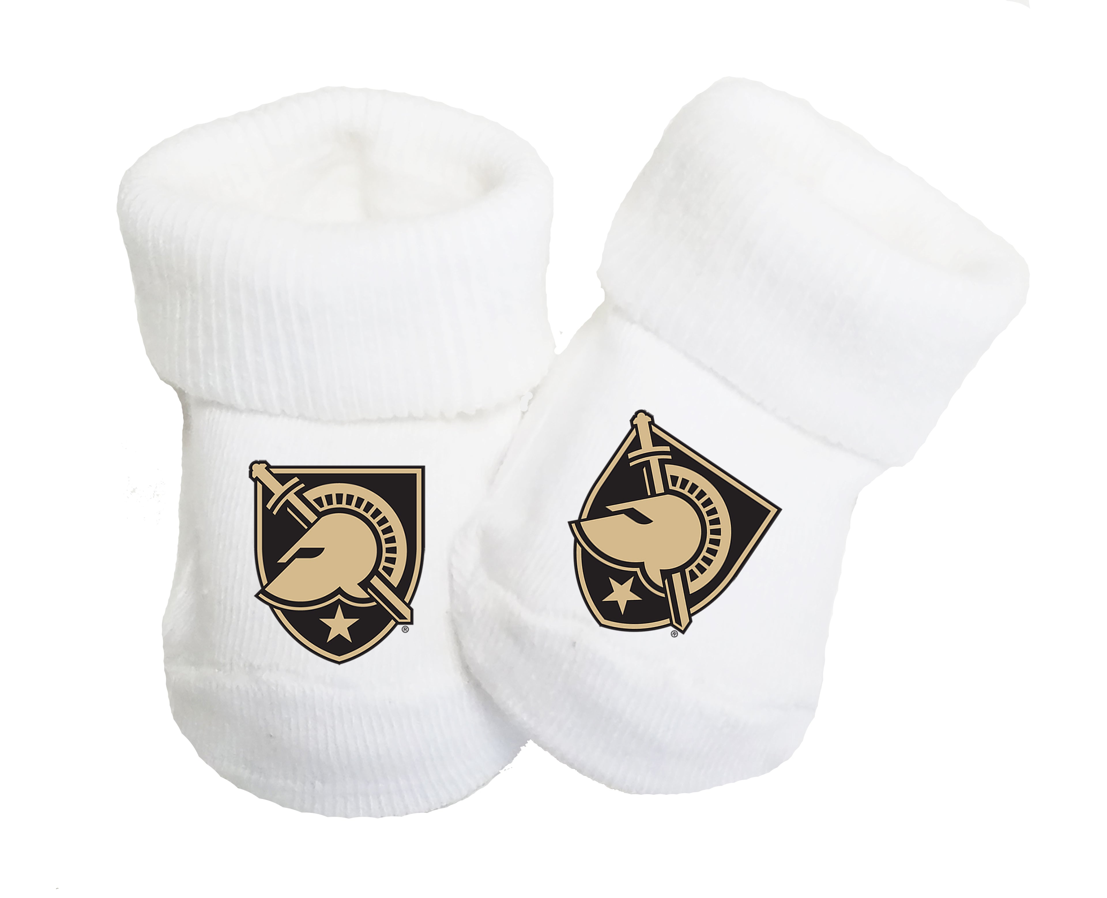 Army Black Knights Baby Toe Bootie Socks 0-9 Months