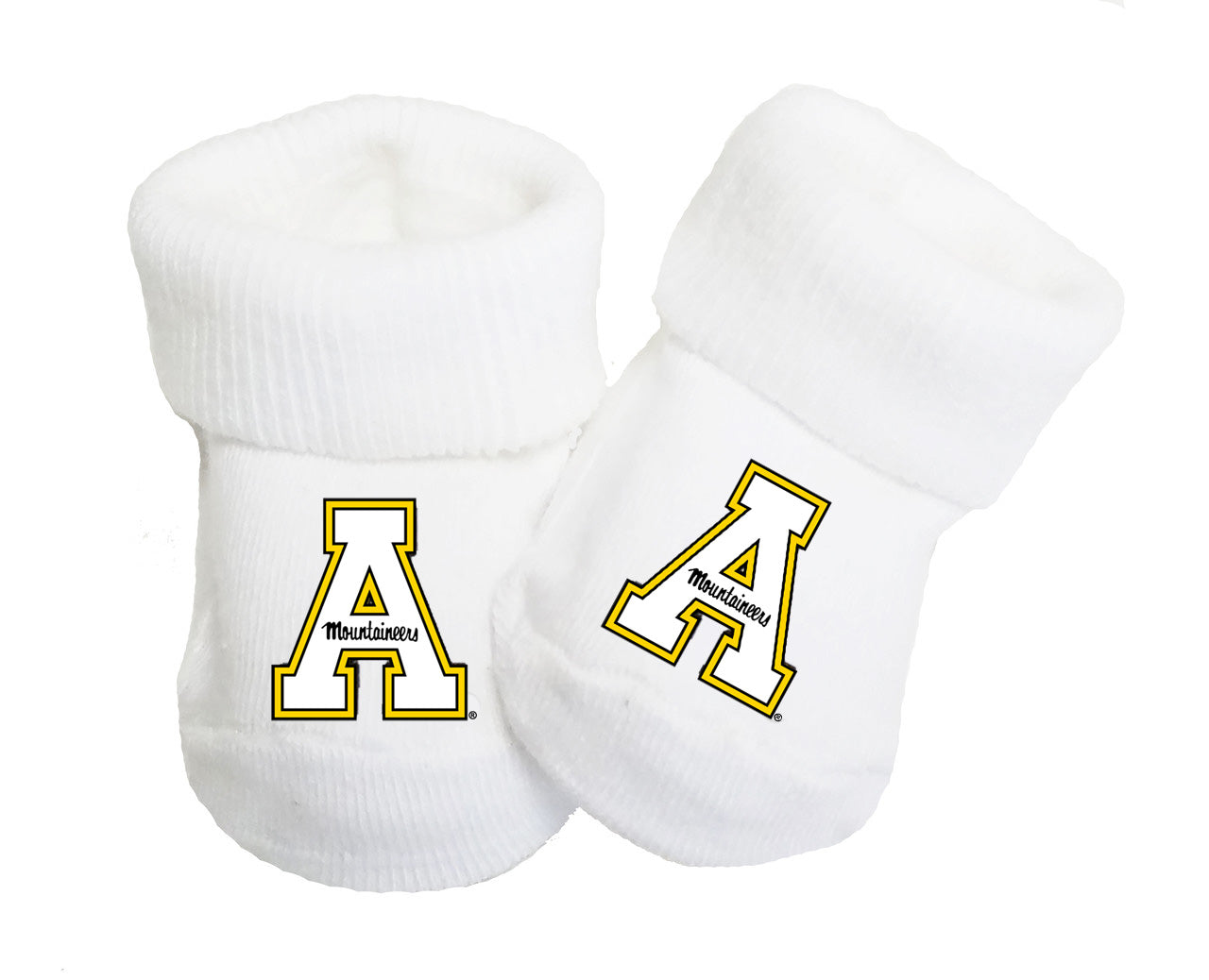 Appalachian State Mountaineers Baby Toe Bootie Socks 0-9 Months